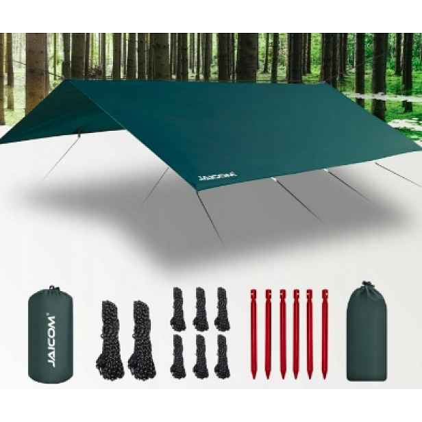 Kempingová plachta 3x4 m voděodolná PU3000 UV50+ s lanky a kolíky