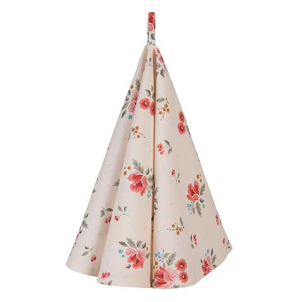 Kulatá bavlněná utěrka s květy Little Rose Collection  -Ø 82 cm Clayre & Eef