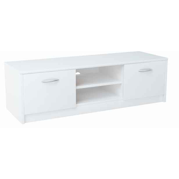 Skříňka Rtv stolek 2DC 120 cm Bílá komoda regál Rob