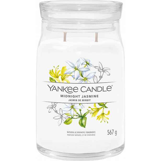 Yankee Candle vonná svíčka Signature ve skle velká Midnight Jasmine 567g