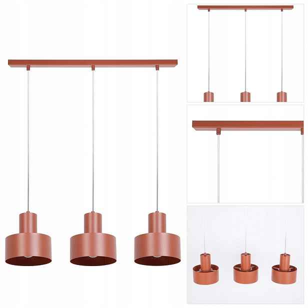 Závěsná lampa oranžová Rif 3 teplé světlo v kuchyni Sigma Lighting