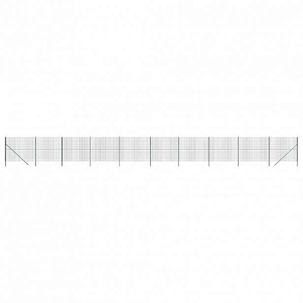 vidaXL Drátěné pletivo zelené 2 x 25 m pozinkovaná ocel