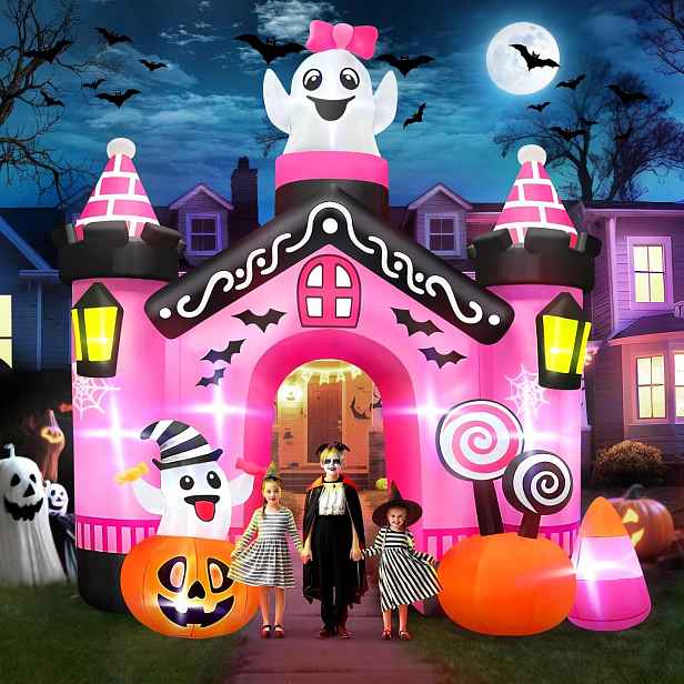 Halloween Nafukovací Oblouk Hrad 3,3 M Zahradní Dekorace Ledová Dýně Duch