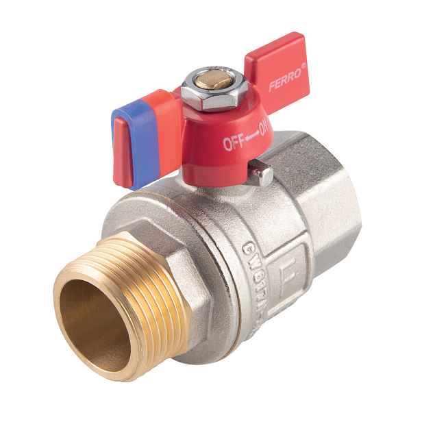 Novaservis Kulový plnoprůtočný kohout, motýlek ŠM 3/8" (KFPM101)