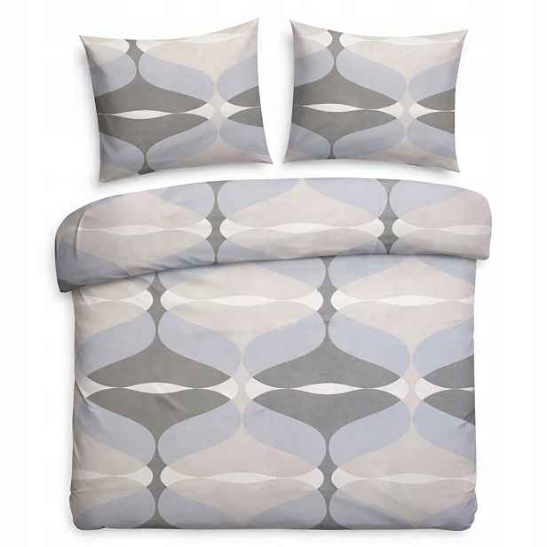 Povlečení bavlněné 180x200 Geometrie modrá šedá 71514/2 Cottonlove