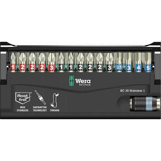 Sada bitů Bit-Check 30 Stainless 1 Wera