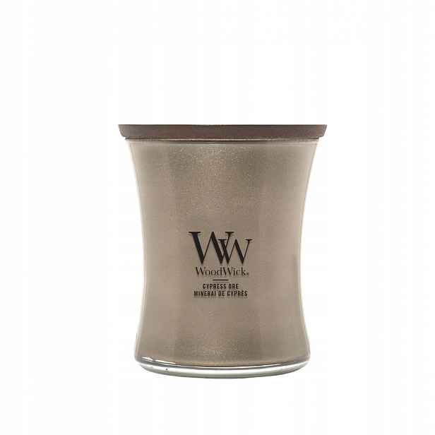 WoodWick střední svíčka Cypress Ore 50 hodin hoření podzimní svíčka
