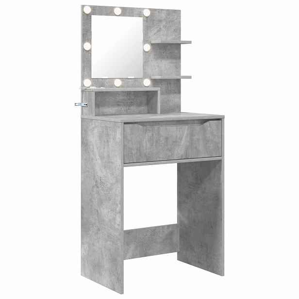 vidaXL Toaletní stolky do ložnice Betonově šedá 80 x 39,6 x 135 cm