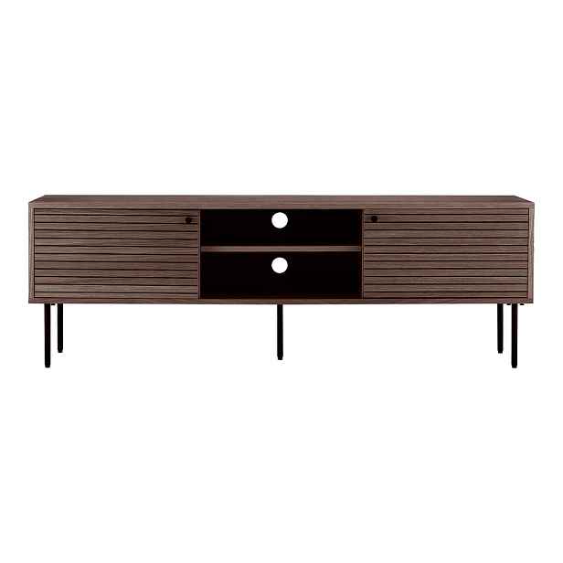 Hnědý TV stolek v dekoru dubu 40x50x150 cm Kyoto – House Nordic
