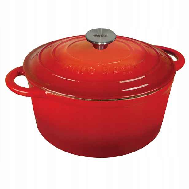 Hrnec s víkem na plyn a indukci Ø24 cm, 4 l, červený KINGHoff
