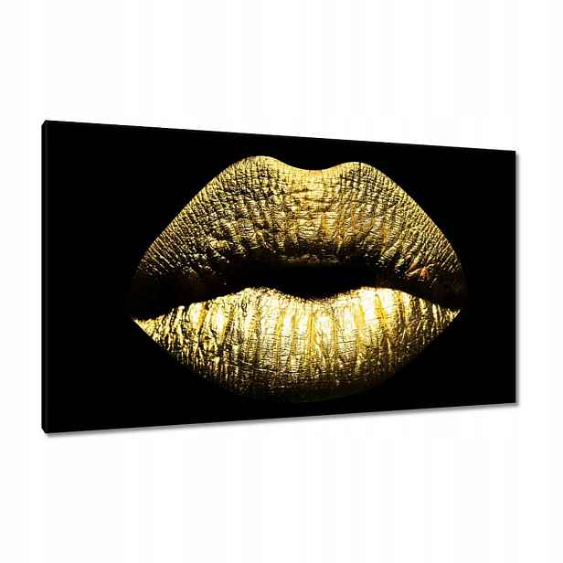 Obrazy 120x70 Zlaté rty