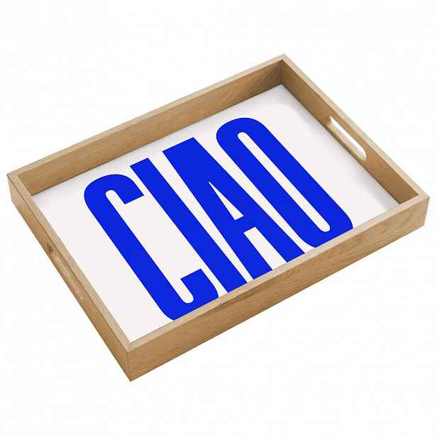 OnlyWow SERVÍROVACÍ PODNOS Ciao - Velká písmena - Modrá - Minimalistická 40x30 cm