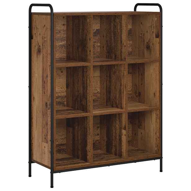 vidaXL Knihovna 57 x 33 x 111 cm Kompozitní dřevo Staré dřevo