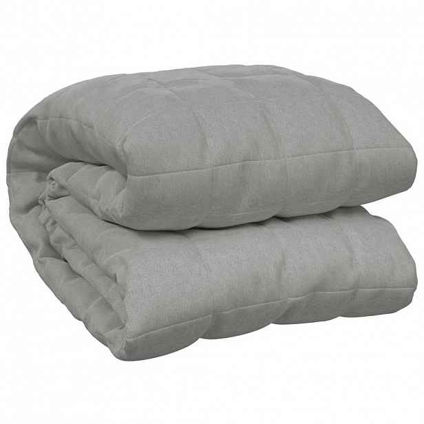 vidaXL Zátěžová deka šedá 220 x 235 cm 15 kg textil