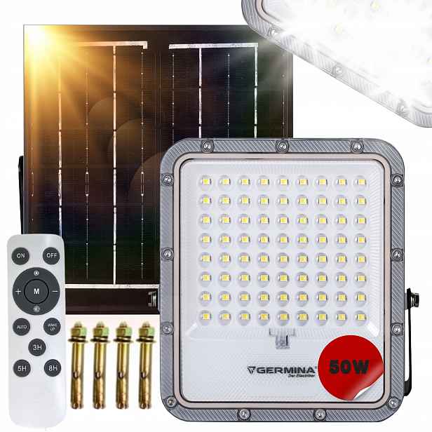 Solární Led lampa solární lampa senzor soumraku halogenový panel 100W