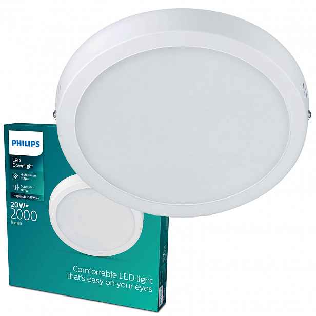 Stropní Svítidlo Stropní Svítidlo Led 20W 2000lm 2700K Bílá Magneos Philips