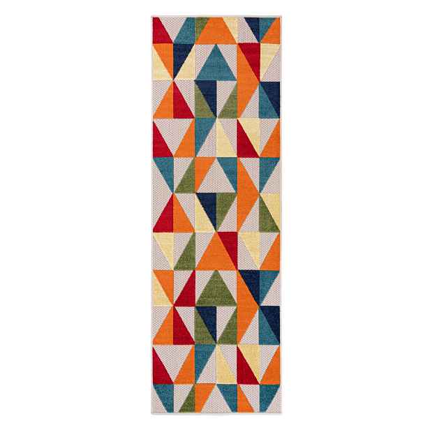 Koberec barevný 80x200 cm geometrický, voděodolný Oeko-Tex