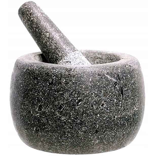 Kuchyňský hmoždíř Granitový kamenný s paličkou Výška 10 cm Jade Temple
