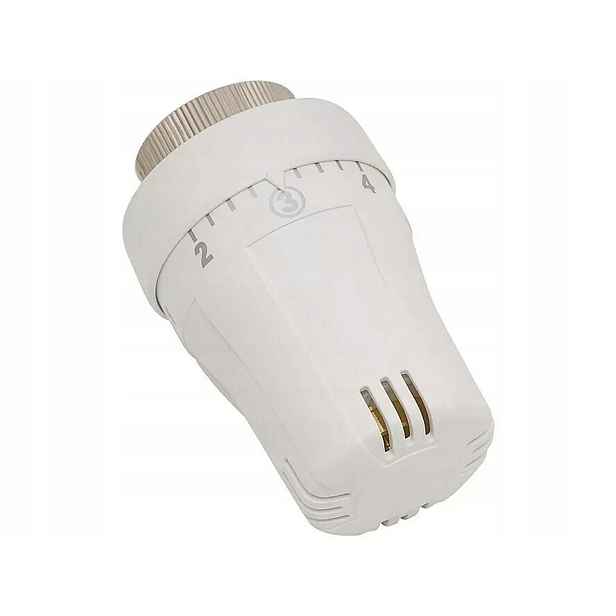 Termostatická hlavice, set 4 ks, ochrana proti mrazi, M 30, 1,5 mm, bílá