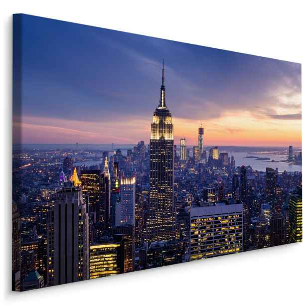 Plátno New York City Mrakodrapy Ve Večerních Hodinách Varianta: 120x80