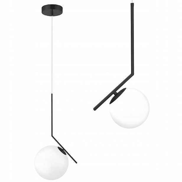 Závěsné Stropní Svítidlo Minimalistická Kovová Black Design Černá G107-1W