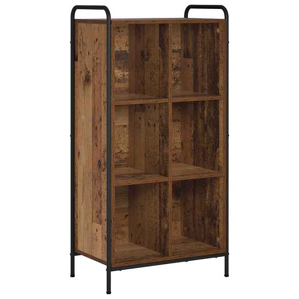 vidaXL Knihovna 57 x 33 x 111 cm Kompozitní dřevo Staré dřevo