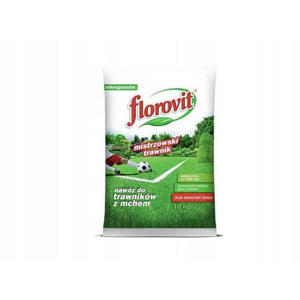 Florovit hnojivo na trávník s mechem granulované 10 kg – mistrovský trávník