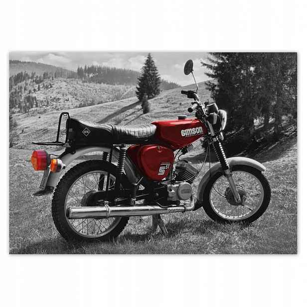 Fototapety 208x146 Červený Simson S51 E