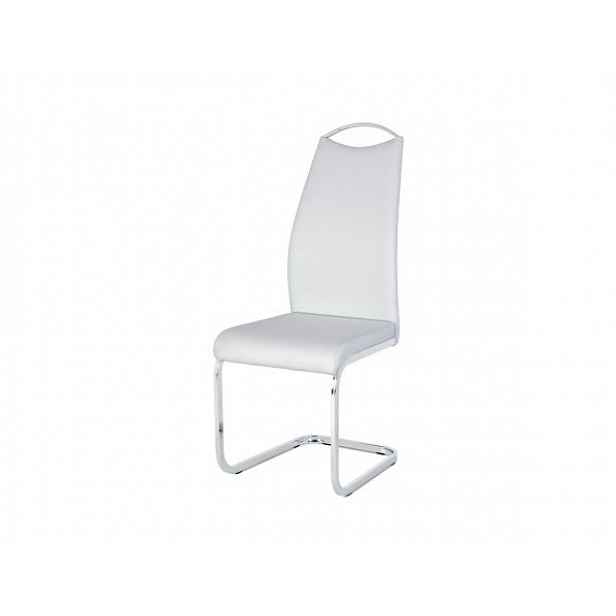 Jídelní židle bílá / chrom
