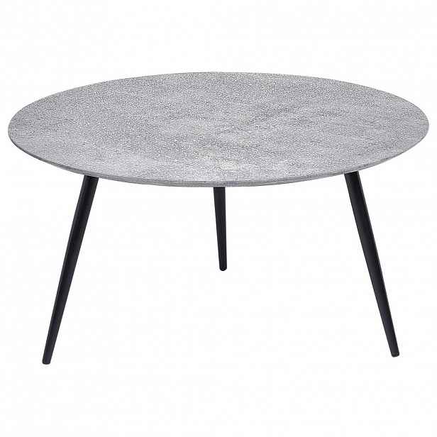 Beliani KONFERENČNÍ STOLEK Betonový efekt/černý 79 cm Effie
