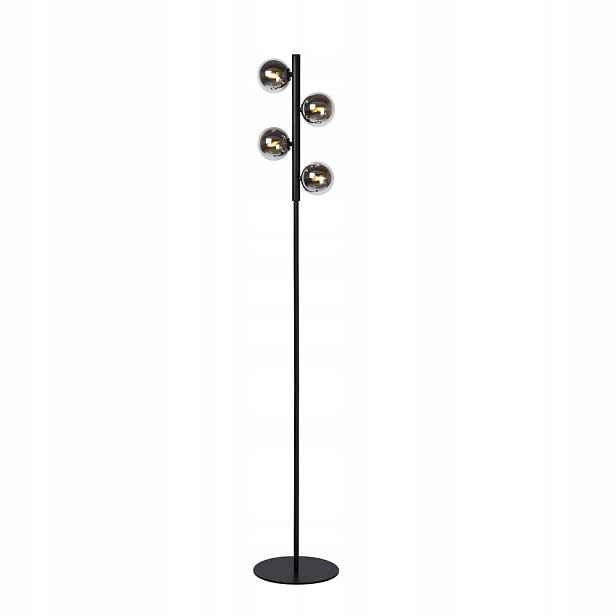 Černá podlahová lampa Tycho s teplým leskem do obývacího pokoje 04/30/Lucide