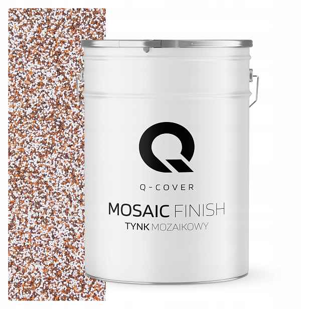 Dekorativní Mozaiková Omítka Trvanlivá 25 Kg, Odolná Hnědo-rudá Barva M61