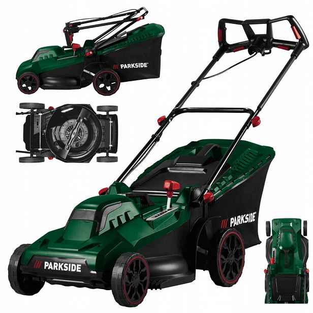 Elektrická Sekačka Na Trávy S Regulací Parkside Prm C3 1800W Koš 55 L
