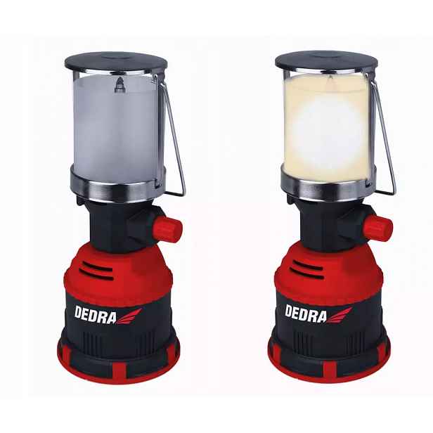 Plynová turistická lampa s zapalováním Piezo Dedra 31A005 80W
