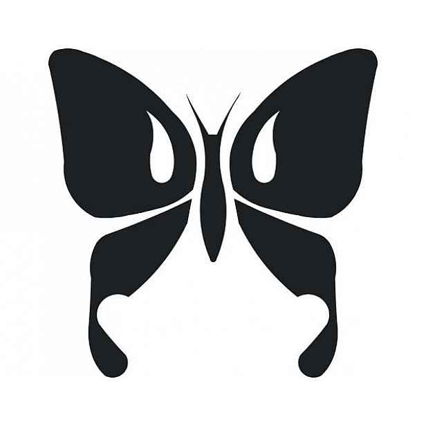 Samolepící dekorace Motýl 1 černá 070, matná do interiéru