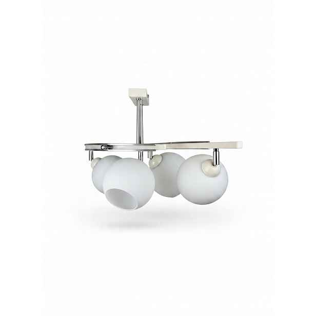 Stropní Svítidlo Lustr Fiona 3 Béžová 3x E27 Euro-lamp Bílá Kulička Otevřená