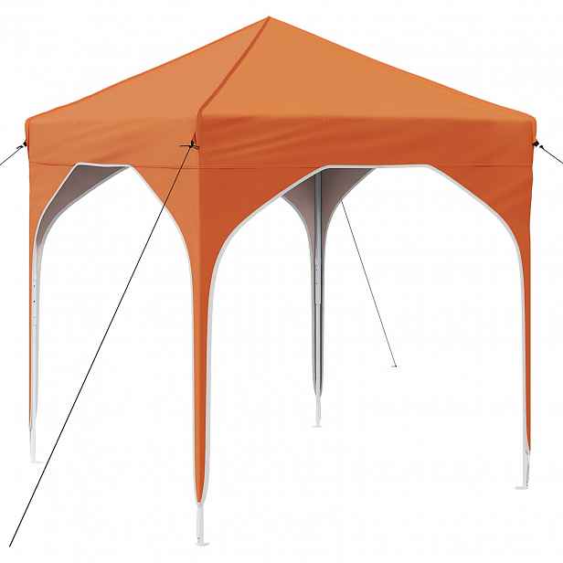 vidaXL Párty stan s výsuvným stánkem 194 x 194 x 245 cm Oranžová