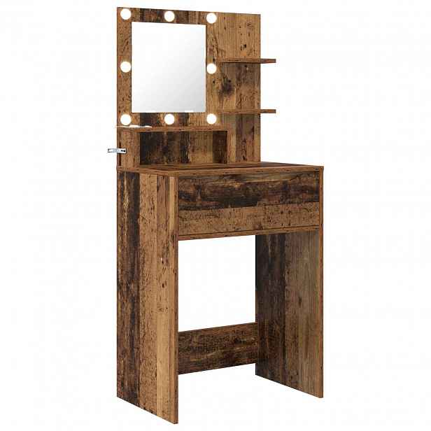 vidaXL Toaletní stolky do ložnice Staré dřevo 60 x 39,5 x 135 cm