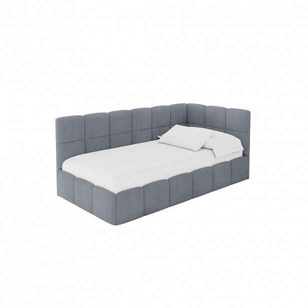 ALTDECOR JEDNOLŮŽKOVÁ POSTEL pro mládež s úložným prostorem vlevo, bez matrace - LIVY 80x200 šedá