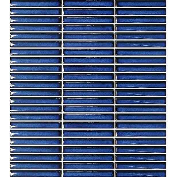Keramická mozaika Premium Mosaic Kit Kat deep blue 28x31 cm lesk MOSKK3DBL