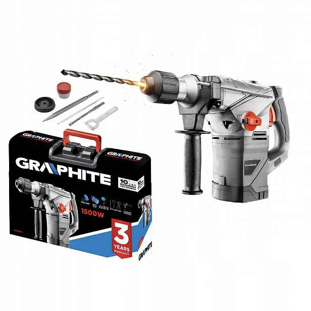 Graphite Vrtací Kladivo SDS+1500W 58G862