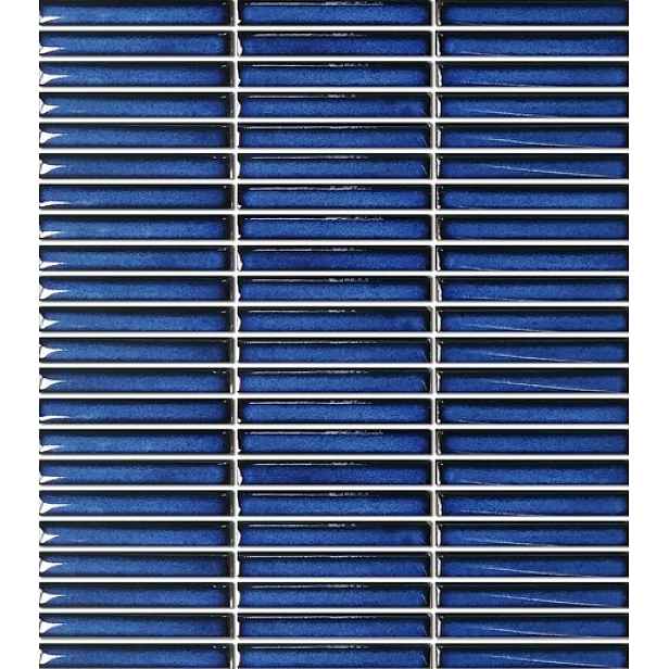 Keramická mozaika Premium Mosaic Kit Kat deep blue 28x31 cm lesk MOSKK3DBL