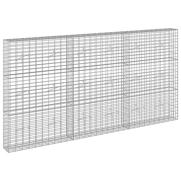 vidaXL Gabion s drátem 3,5 mm a síťkou 5x10 cm 300x20x150 cm