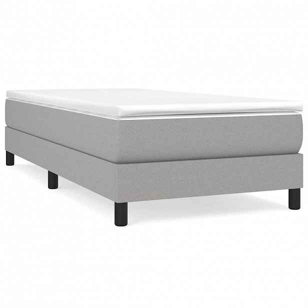 vidaXL Rám postele s boxspringem světle šedá 80 x 200 cm textil