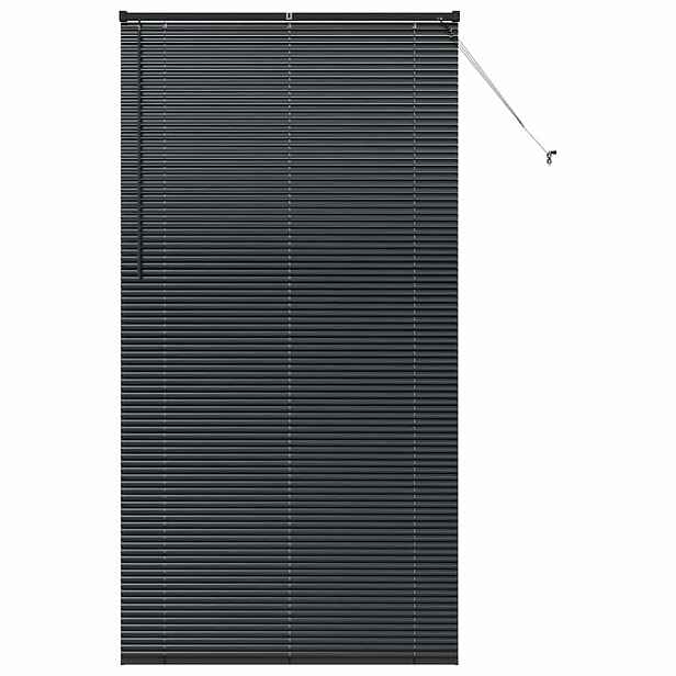 vidaXL Venet školní žaluzie Černá 220 x 110 cm 25 mm Hliník