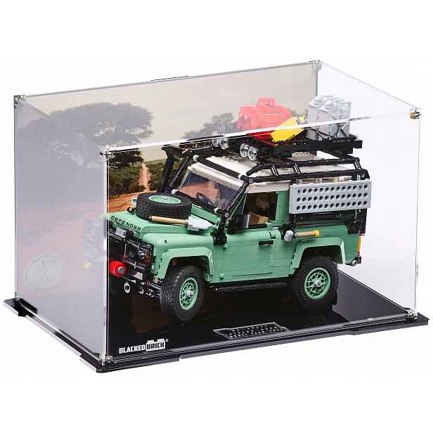 Vitrína s pozadím Blacked Brick pro Lego 10317 Icons Land Rover Defender 90