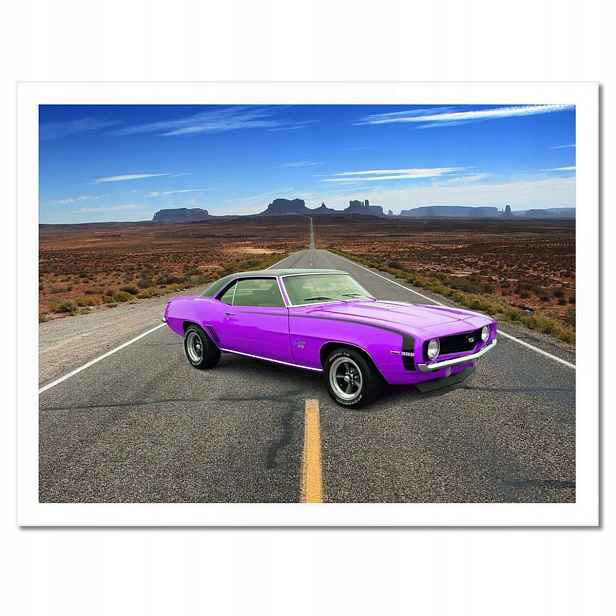 Plakáty v rámu 40x30 Fialový Chevrolet Ss