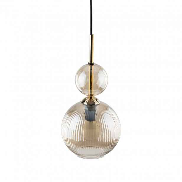 Závěsná lustrová lampa do ložnice obývacího pokoje sklo Sophia Cognac