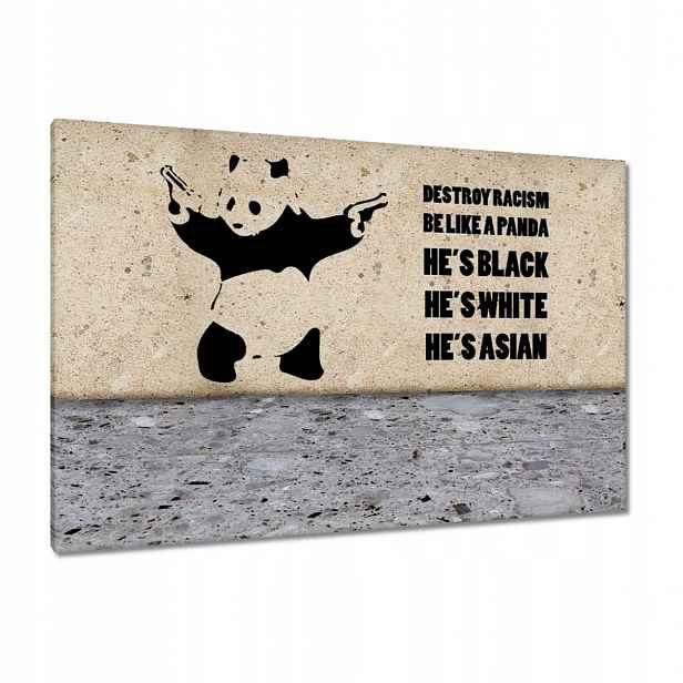 Obrazy 120x80 Banksy Panda