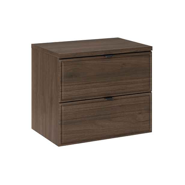 Comad Závěsná skříňka pod umyvadlo Villa s deskou 60 cm ořech II